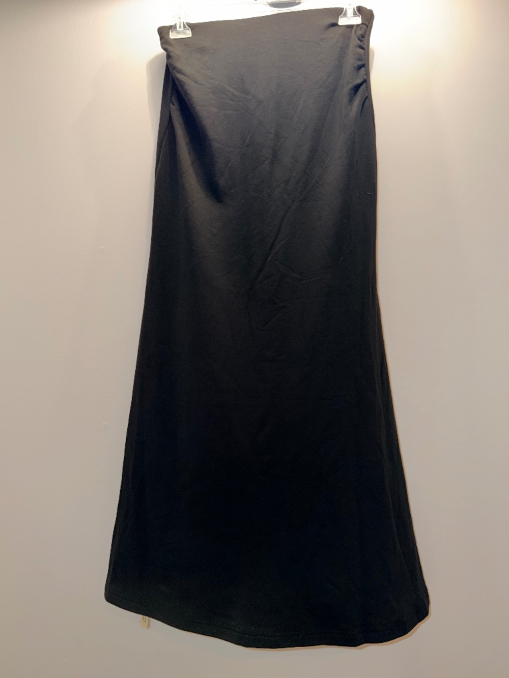 OGL Women's MaxWarm Thermal Mermaid Maxi Skirt Ruched Waist Black Small NWT